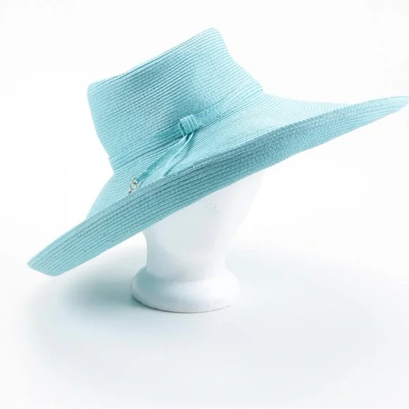 NWT Juicy Couture Bendable Floppy Straw Hat Juicy Couture Straw Hats for Women for sale | eBay main image 3